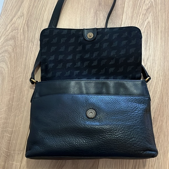 Black pebbled leather handbag - Picture 5 of 6